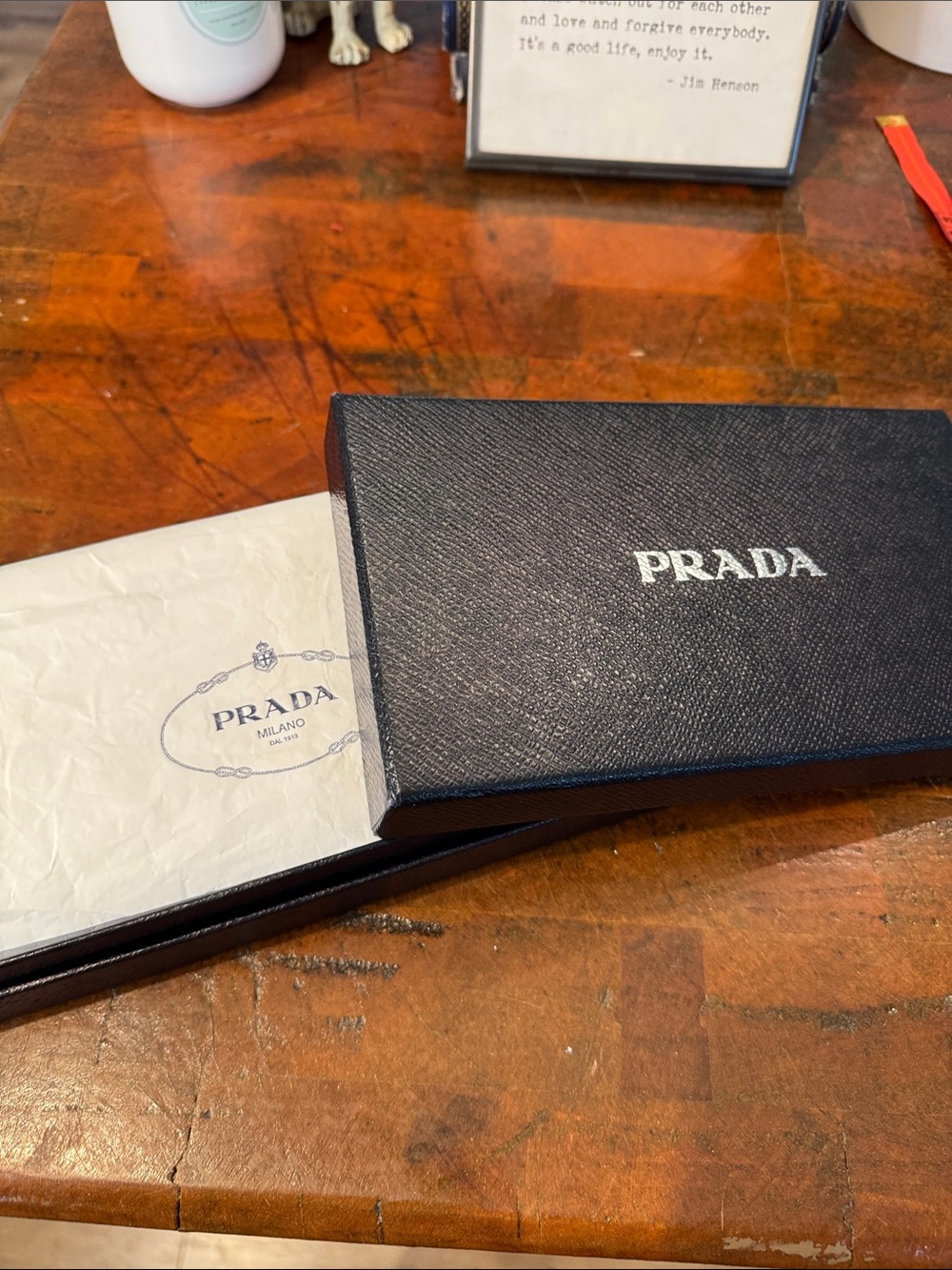 Prada Hot Pink Saffiano Zip Wallet with Gold Chain Strap - Picture 16 of 16